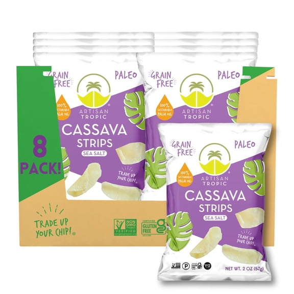 Artisan Tropic - Reelie Chips Cassava Sea Salt - 2 Oz, Case of 8