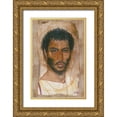 thumbnail image 1 of Artisan, Unknown 2nd Century Romano-Egyptian 23x32 Gold Ornate Wood Framed with Double Matting Museum Art Print Titled - Mummy Portrait of a Bearded Man, 1 of 4