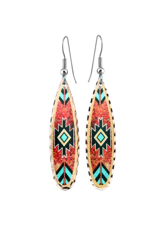Artisan-crafted Copper Earrings Feature Flower Earrings Southwest Native Earrings Arrows Earrings Leopard Southwest Earrings (Arrowhead)