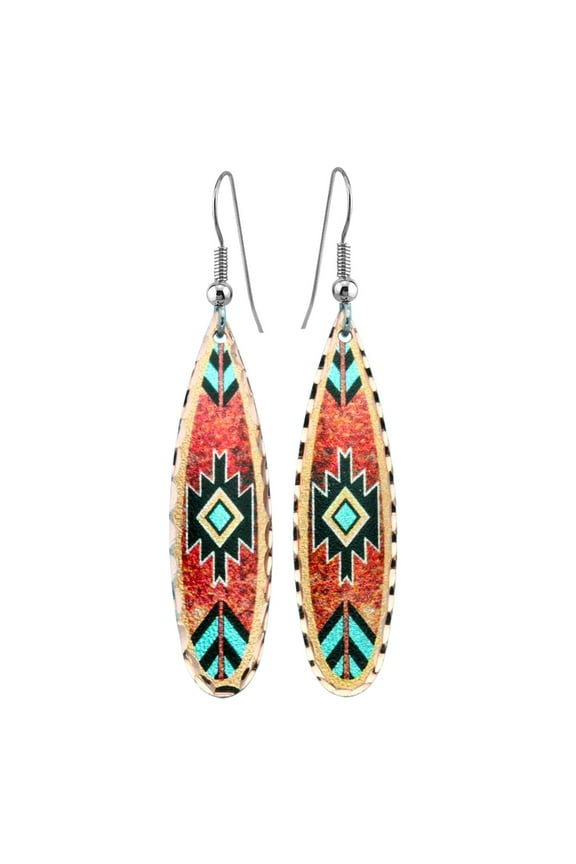 Artisan-crafted Copper Earrings Feature Flower Earrings Southwest Native Earrings Arrows Earrings Leopard Southwest Earrings (Arrowhead)