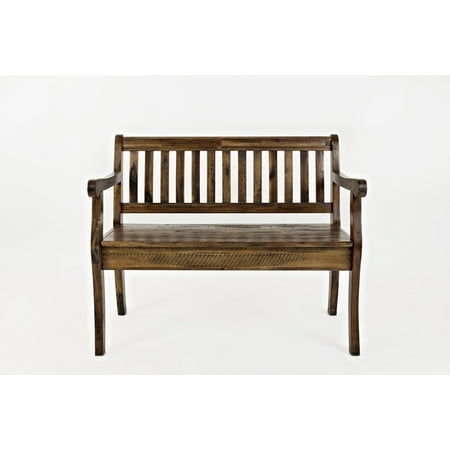 Jofran Artisan's Craft 42" Rustic Farmhouse Distressed Acacia Storage Bench