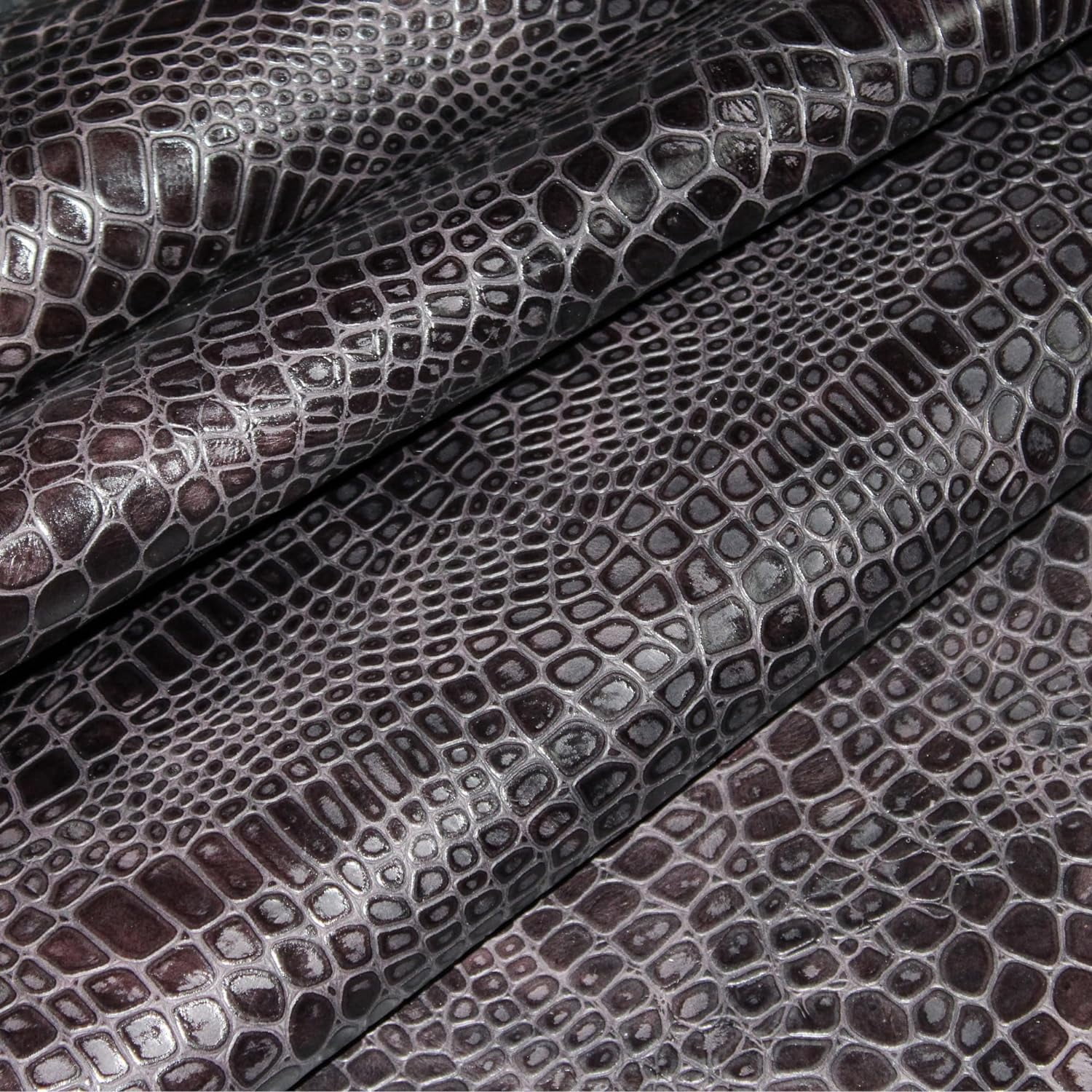 ArtisanCowhides Genuine Reptile Embossed Cowhide Leather for Crafts – Brown 10 Sq ft