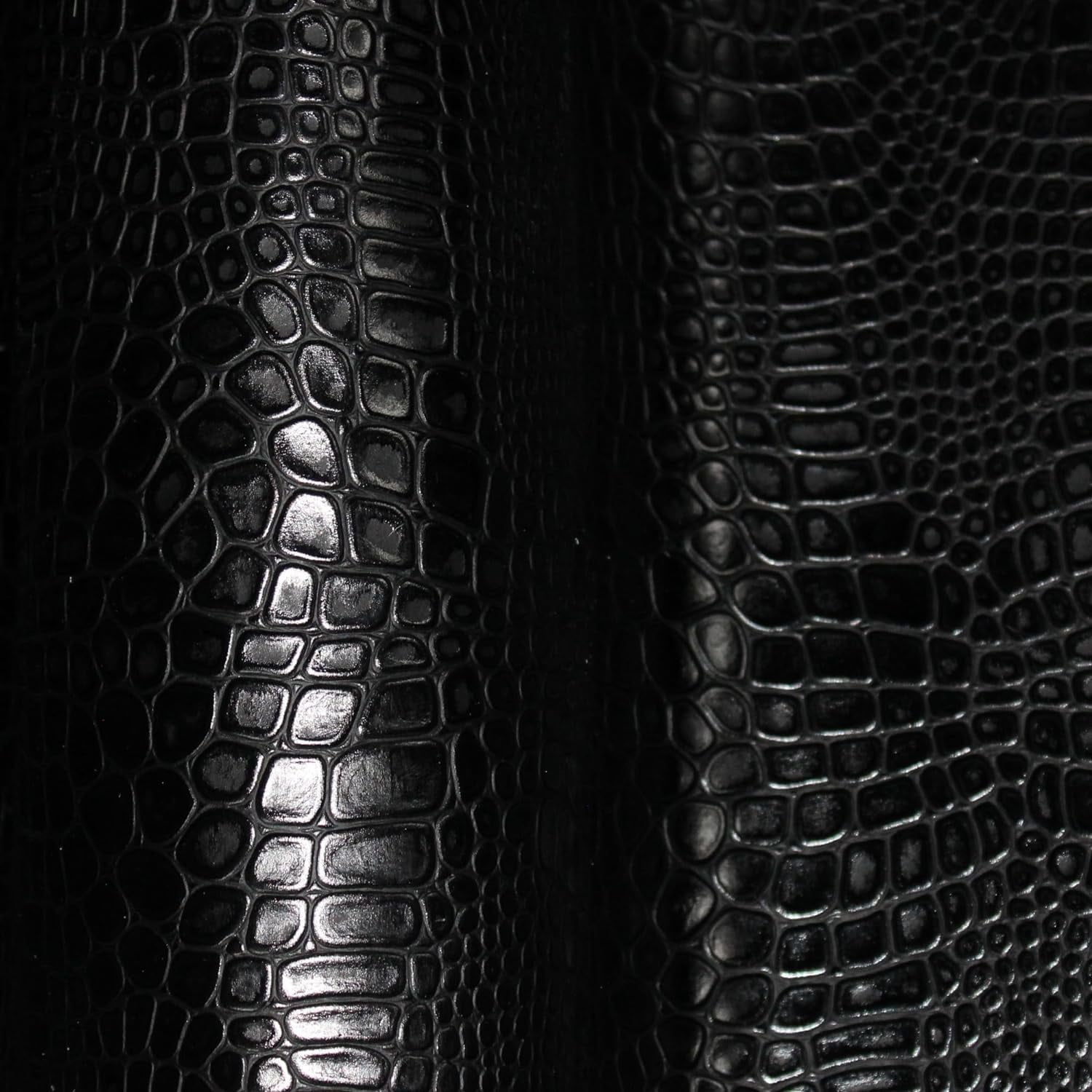 ArtisanCowhides Genuine Reptile Embossed Cowhide Leather for Crafts Projects–  Black 10 SqFt - 3.5-4.0 oz