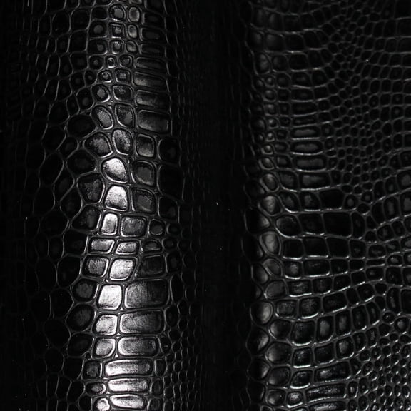 ArtisanCowhides Genuine Reptile Embossed Cowhide Leather for Crafts Projects– Black 10 SqFt - 3.5-4.0 oz