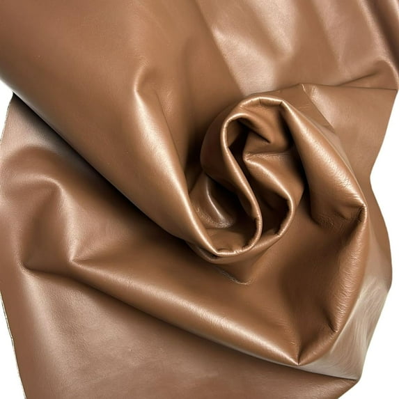 ArtisanCowhides Soft Natural Full Grain Cowhide Nappa Leather for Crafts Projects– Copper Brown 18-20 Sq ft