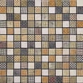 thumbnail image 1 of Artisana 12x12 in. Gold, Ivory, Black, Silver Textured Stone Printed Square Block Mosaic Wall and Floor Tile (4.83 sq ft/case, 5-Pack), 1 of 1