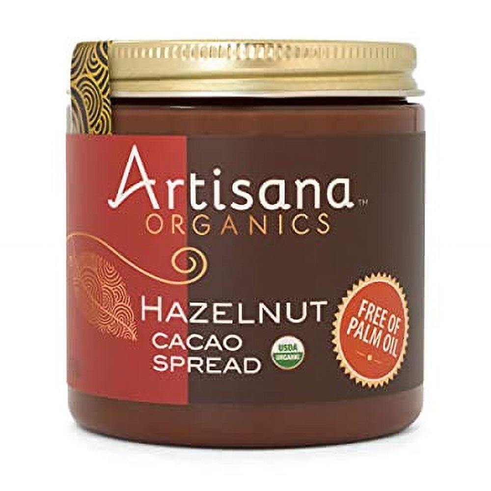 Artisana Organics Hazelnut Cacao Spread, 9.5 oz | No Palm Oil, Sweetened with Coconut Sugar