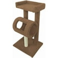 thumbnail image 1 of Artisanal Abode Spacious Cat Tree Perch for Large Cats, Durable Carpet Upholstered Cat Play Tower, Sturdy Wood Construction Brown, 1 of 9