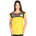 thumbnail image 1 of Artisanal Embroidered Blouse 50% Cotton 50% Polyester Yellow 602479, 1 of 1
