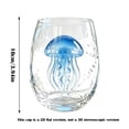 thumbnail image 1 of Artisanal Blue Ringed Octopus Glassware, 2D Octopuses Stemless Wine Glasses, Handcrafted Marine Animal Bar Glass, Coastal Home Decor Gift for Ocean Lovers, 1 of 7