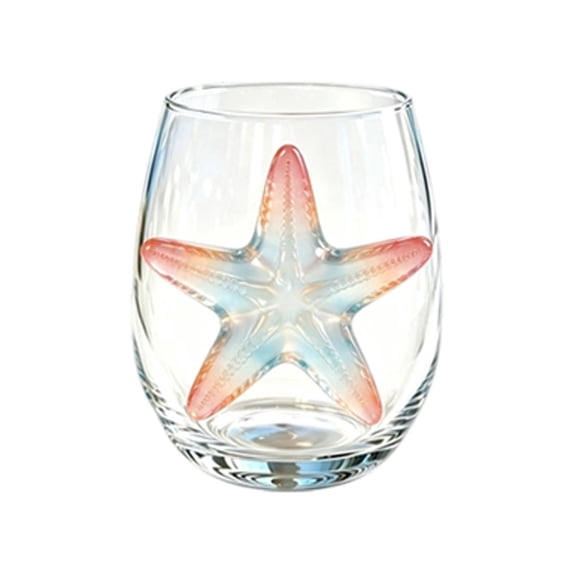 Artisanal Blue Ringed Octopus Glassware 2D Octopuses Stemless Glasses Handcrafted Unique Marine Animals Drinking Glass Coastal Home Bar Decor Gift for Ocean Lovers