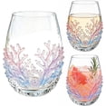 thumbnail image 1 of Artisanal Blue Ringed Octopus Glassware, 3D Ocean Fantasy Stemless Wine Glass with Textured Tentacle Grip, Handcrafted Barware for Cocktails Juice Water, Coastal Decor Gift, 1 of 6