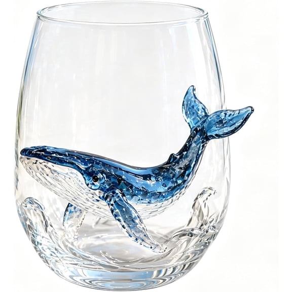 Artisanal Blue Ringed Octopus Glassware, 3D Ocean Octopus Drinking Glass with Sculpted Tentacles, Handcrafted Borosilicate Tumbler for Cocktails and Beverages