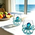 thumbnail image 1 of Artisanal Blue Ringed Octopus Glassware, 3D Octopuses Stemless Glasses, Handcrafted Marine Animal Bar Glass, Coastal Home Decor Gift for Ocean Lovers, 1 of 4