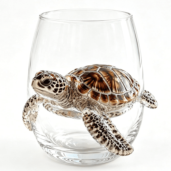 Artisanal Blue Ringed Octopus Glassware, Lead-Free Borosilicate Novelty Drinking Tumbler, Coastal Home Bar Accessory, Unique Handcrafted Ocean Lover Gift