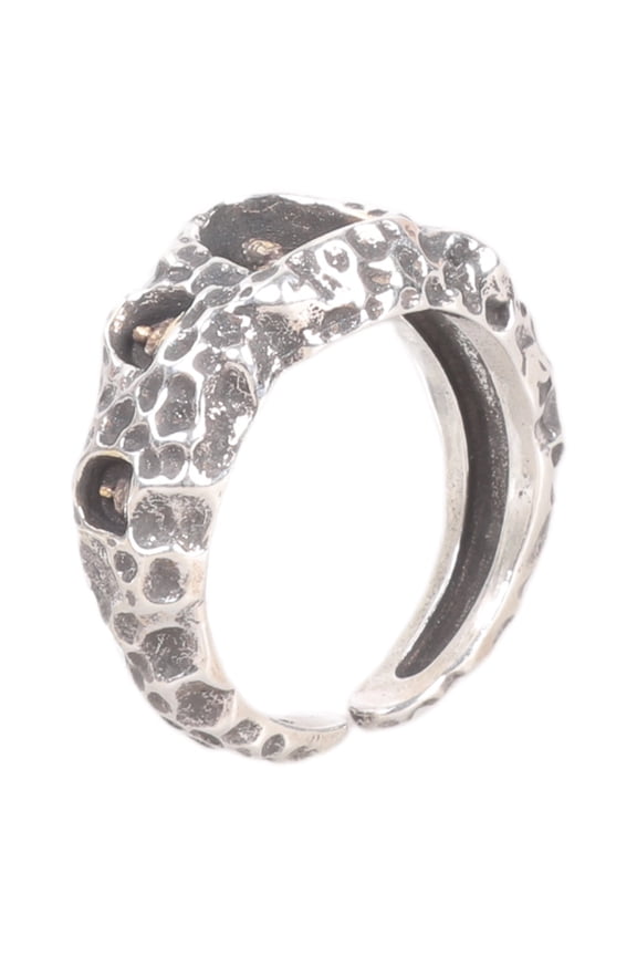 Artisanal Crafted Adjustable Rings Copper Component Stone Texture Jewelry Perfect Gift For Men Women