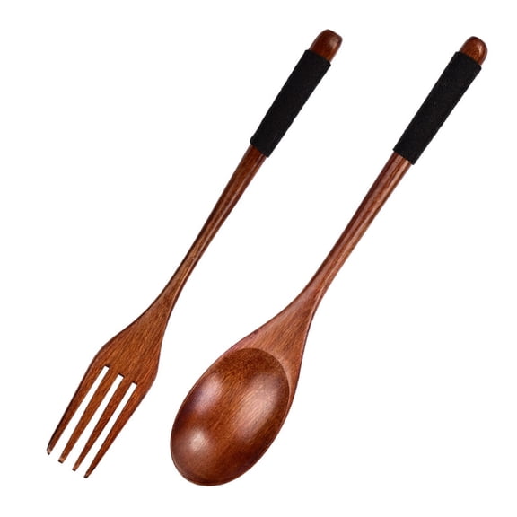 Artisanal Crafted Wooden Spoon Fork Set Japanese Design For Modern Kitchens
