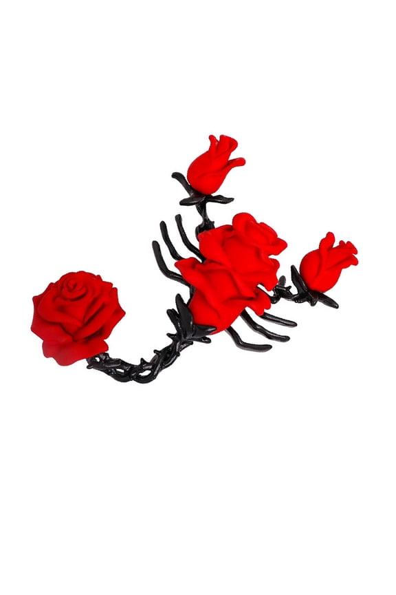 Bold Gothic Scorpions With Rose Brooch Retro Alloy Drip Oil Detailing Unisex Fashion Lapel Pin Accessory Gift