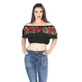 thumbnail image 1 of Artisanal Embroidered Blouse 100% Cotton Black 603912, 1 of 1