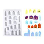 Artisanal European House Keychain Mold Sturdy Silicone Jewelry Mold for European Styles House Keychain Pendant Creation