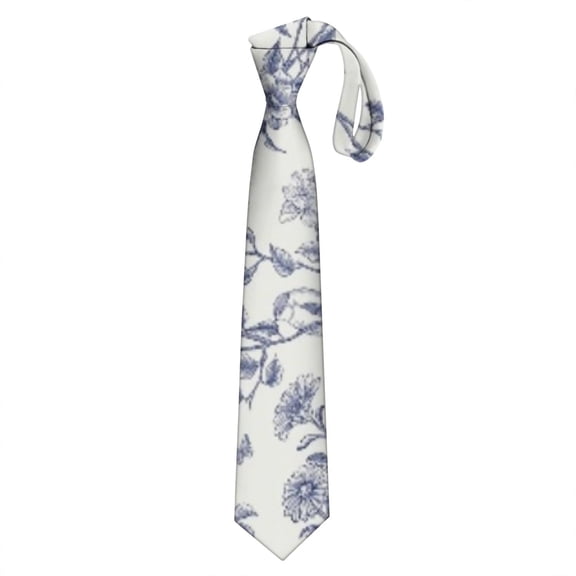 Artisanal Handmade Floral Tie & Skinny Tie Set: Durable Polyester Fabric, Stylish and Comfortable
