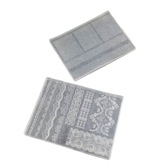 Artisanal Lace Design Nails Art Templates Reusable Silicone Molds for Crafting Nails Decoration and Crafting Projects