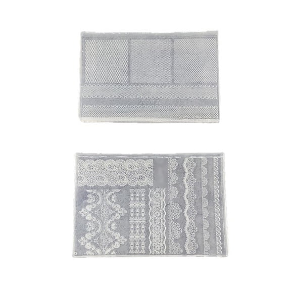 Artisanal Lace Design Nails Art Templates Reusable Silicone Molds for Crafting Nails Decoration and Crafting Projects