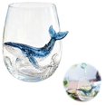 thumbnail image 1 of Artisanal Ocean Animal Glassware, Novelty Drinking Glass, Borosilicate Tumbler, Coastal Home Bar Accessories, Unique Ocean Lover Gift, Style G, 1 of 9