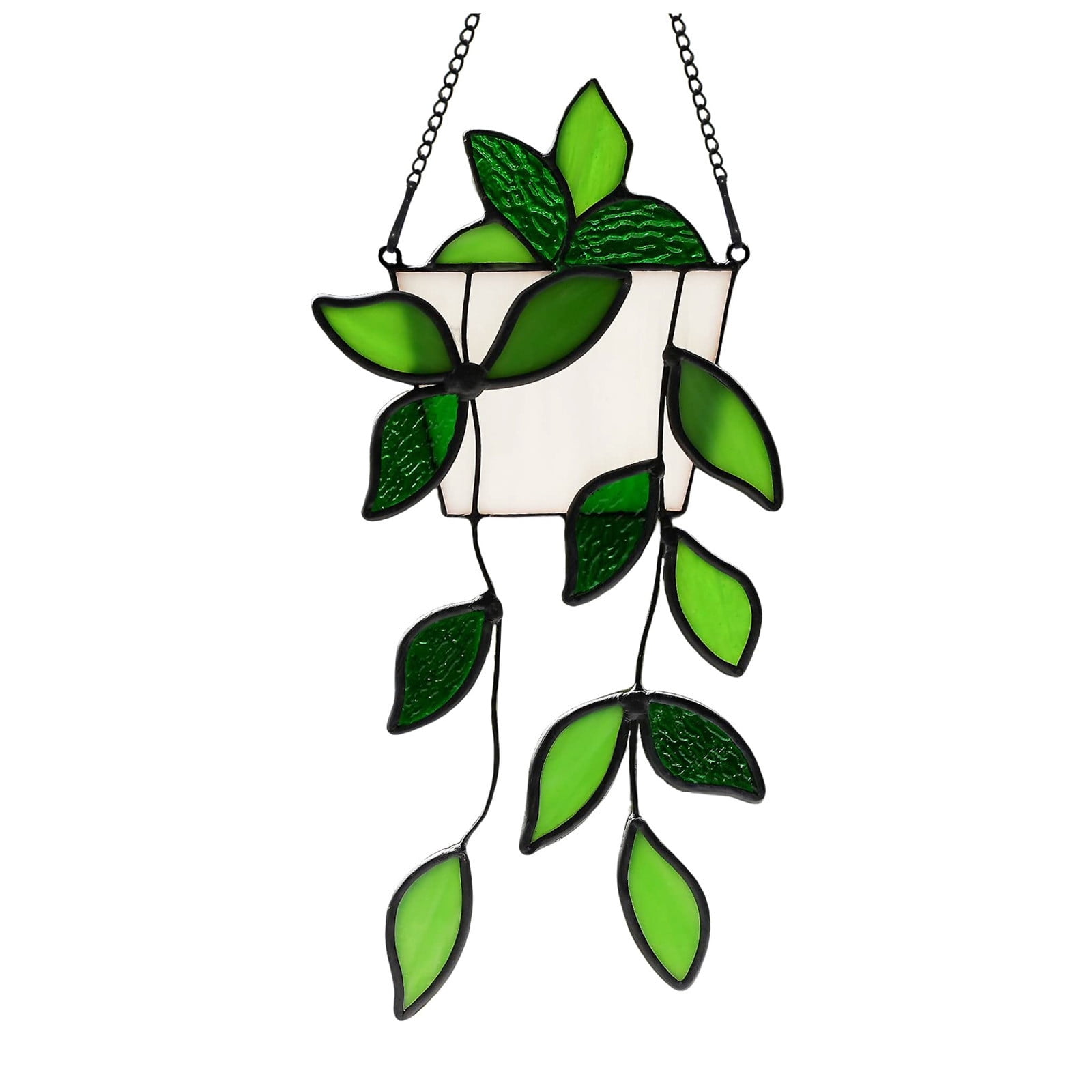 Artisanal Pothos Stained Glass Window Hangings Suncatcher For Window