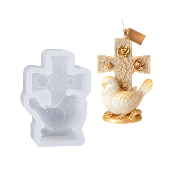 Artisanal Silicone Doves Shape Mold For Aromatherapys Featuring Detailed Designs