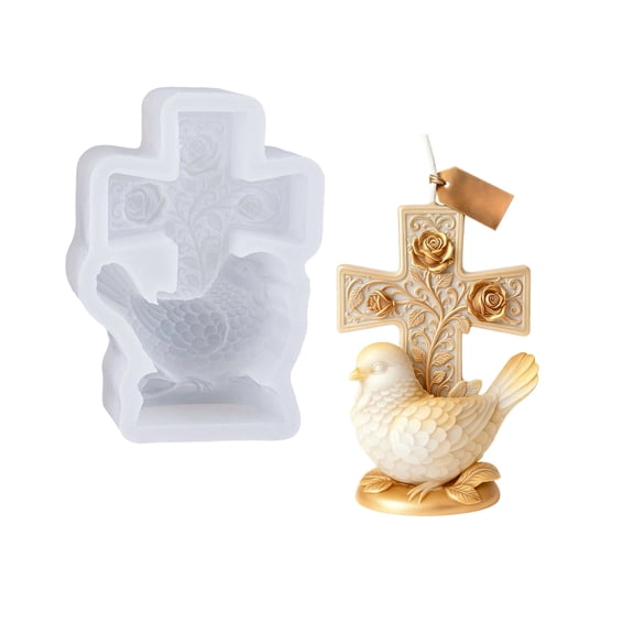 Artisanal Silicone Doves Shape Mold For Aromatherapys Featuring Detailed Designs
