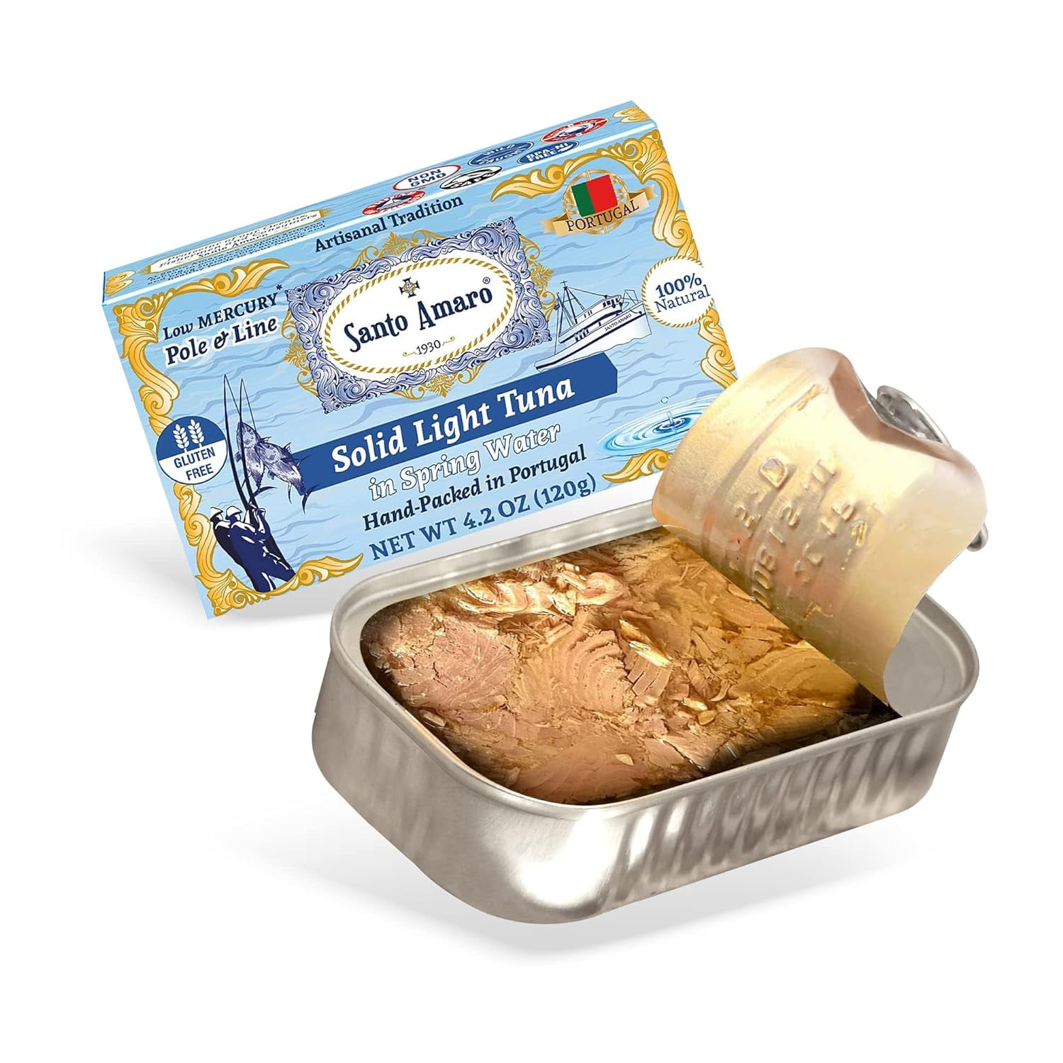 Artisanal Wild Tuna Fish in Spring Water, Pole & Line Wild Caught Tuna