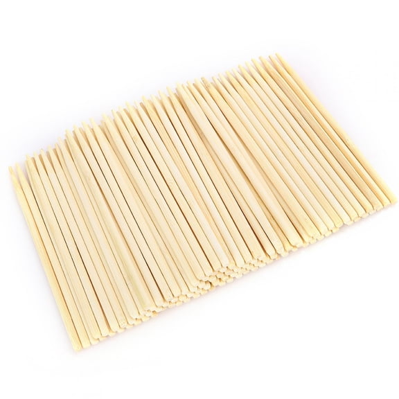 Artisanal Wood Craft Sticks 500pcs - 5.5 Inch / 14 cm Rough Bamboo Drawing Tools for DIY Scratch Painting and Art Projects