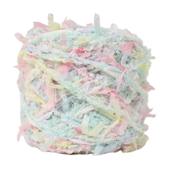 Artisanal Yarn Collection Multifiber Fancy Yarn with Micro Silver Sequins for Knitting Crocheting Crafts DIY A