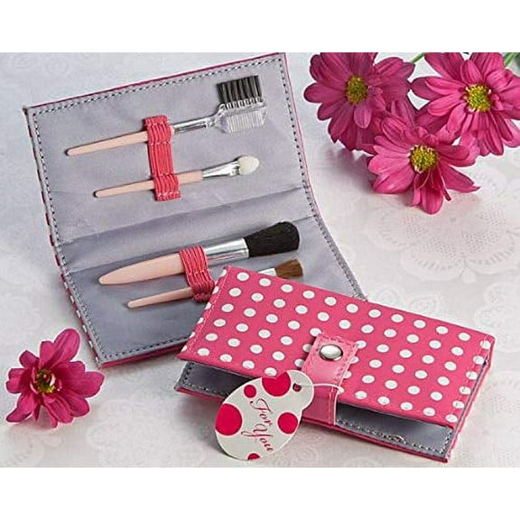 Artisano Designs "Pretty in Pink Polka Dot Makeup Brush Kit