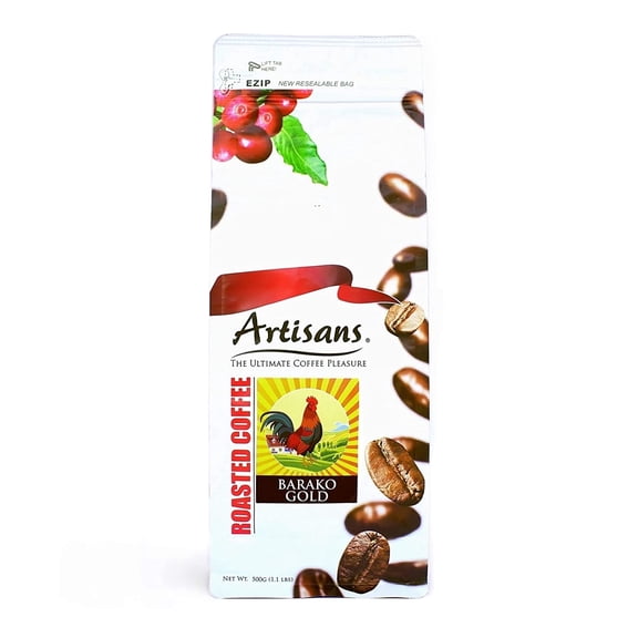 Artisans Philippine Coffee, Barako Gold Dark Roast Ground, 100% Liberica, 1.1 Pounds Bag