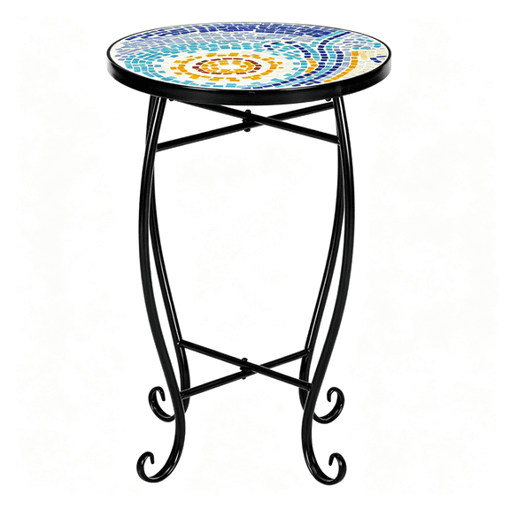 Artisasset Blue Hawaiian Sun Mosaic Round Terrace Bistro Table