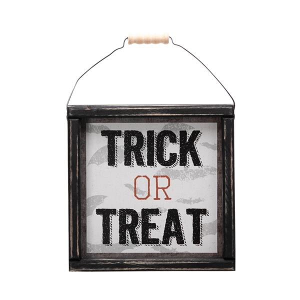 Artisasset TRICK OR TREAT Hanging Sign Holiday Wall Sign