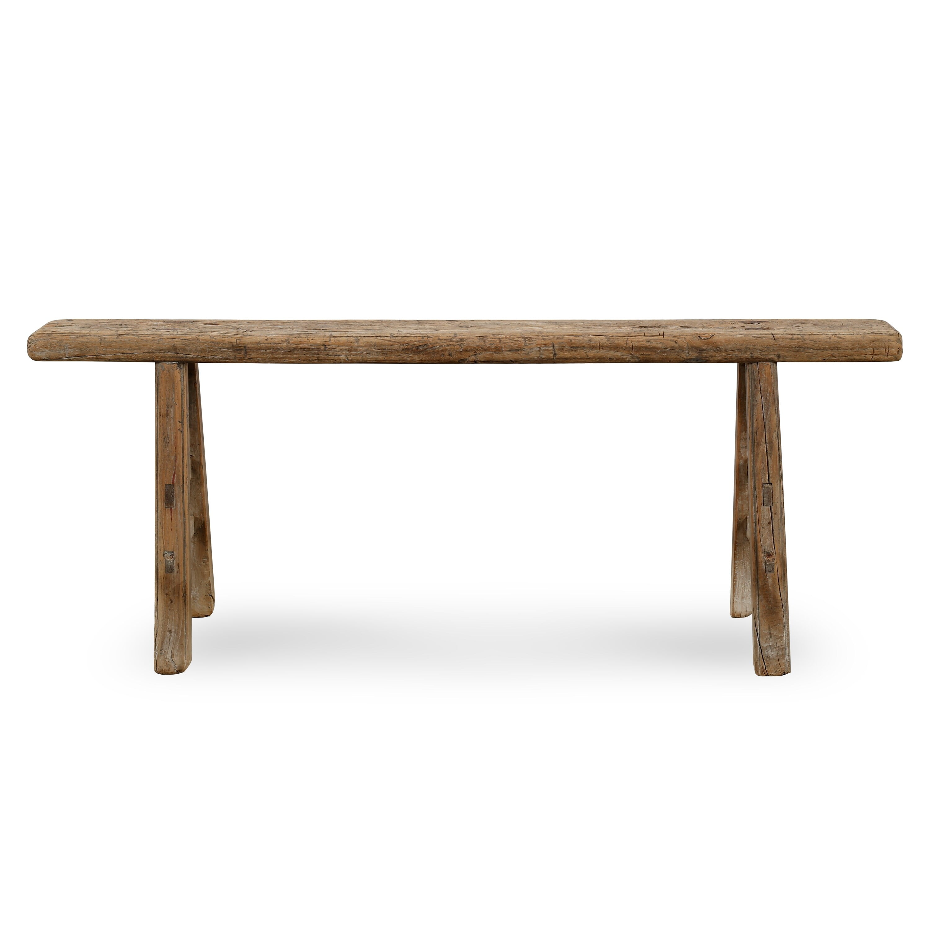 Artissance Vintage Noodle Bench, 55 Inch Long, Weathered Natural Wood