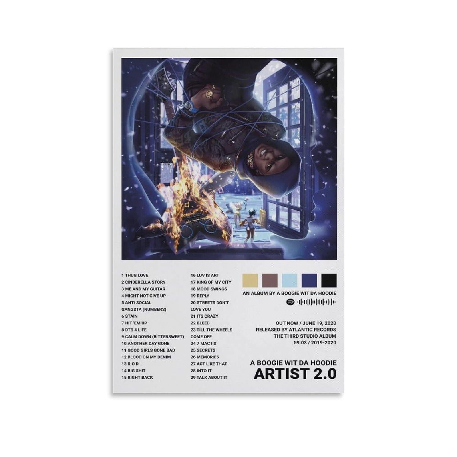 Artist 2.0 A Boogie Wit Da Hoodie Canvas Poster Wall Decorative Art ...