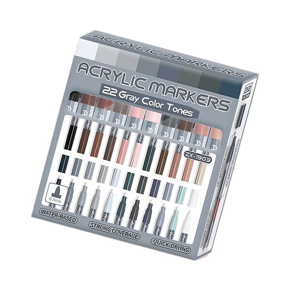 Artist Acrylic Markers With Quick Dry Formulas Ergonomic Barrels For Drawing Sketching Handwriting Classroom Projects
