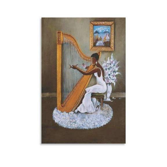 Artist Annie Lee Lady Play Vintage Oil Painting Wall Art Posters For Room Aesthetic Poster For Bedroom Bathroom Living Room Office Kitchen Decor