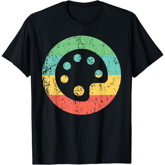 Artist Art Teacher Shirt - Retro Paint Palette T-Shirt