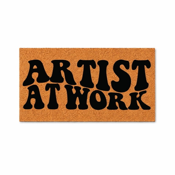 Artist At Work Doormat, Funny Welcome Mat, Front Door Entryway Rug, Artist Studio Decor, New Home Gift 7619 (16x24 inches) 7619