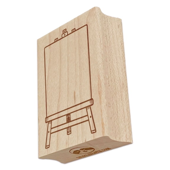 Artist Blank Painting Easel Rectangle Rubber Stamp Stamping Scrapbooking Crafting - Small 1.7in