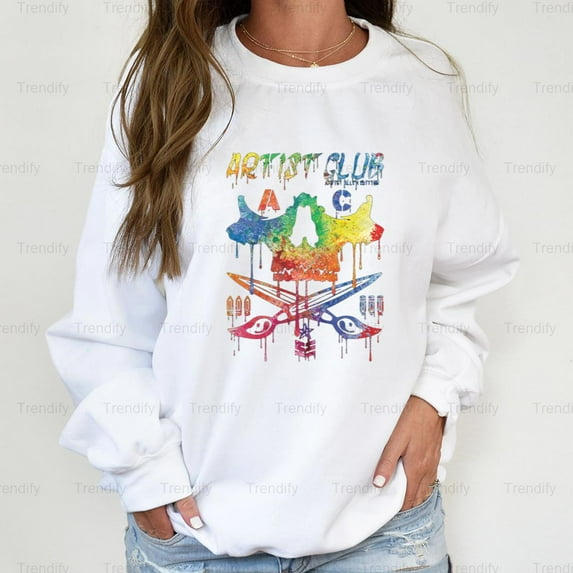 Artist Club Bleed Art Modern Stylish Aesthetic Graphic Unisex Sweatshirt M390128, Up to Size 5XL