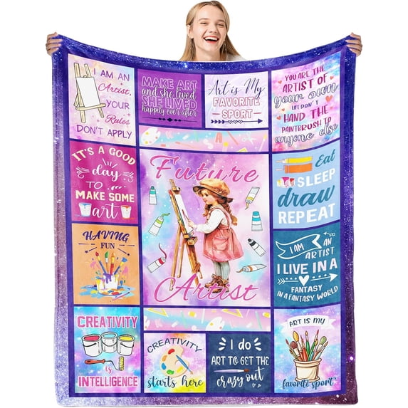 Artist Gifts Blanket, Gifts for Artists, Art Gifts for Women, Art Teacher Gifts, Birthday Gift for Art Lovers, Gifts for Artists Women, Artist Blanket Gifts Painting Blanket 50x60in