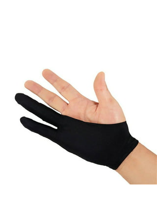 5 Pack Artist Gloves for Digital Drawing Glove Two Thicken Palm Rejection  Glove for Graphics Pad (M)