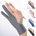thumbnail image 1 of Artist Gloves Drawing Glove Two Finger Glove for Drawing Tablet Paper Sketching Fits Left And Right Hand Grey L, 1 of 5