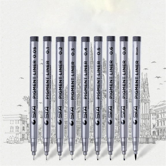 Artist Grade Ink Pens for Manga Illustration and Fine Art Drawing with Precision Writing Tip